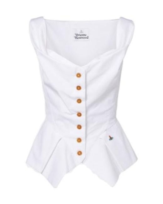 Vivienne Westwood White Monday Cotton Top