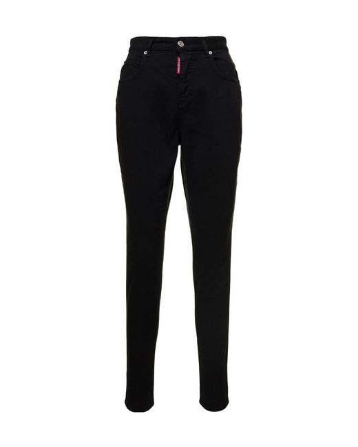 DSquared² Black Honey Dyed Curvy Baggy Jeans