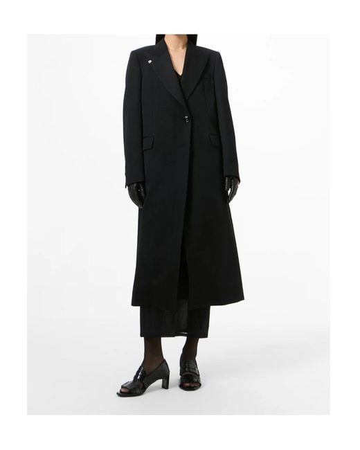 Our Legacy Black Peak-Lapel Coat