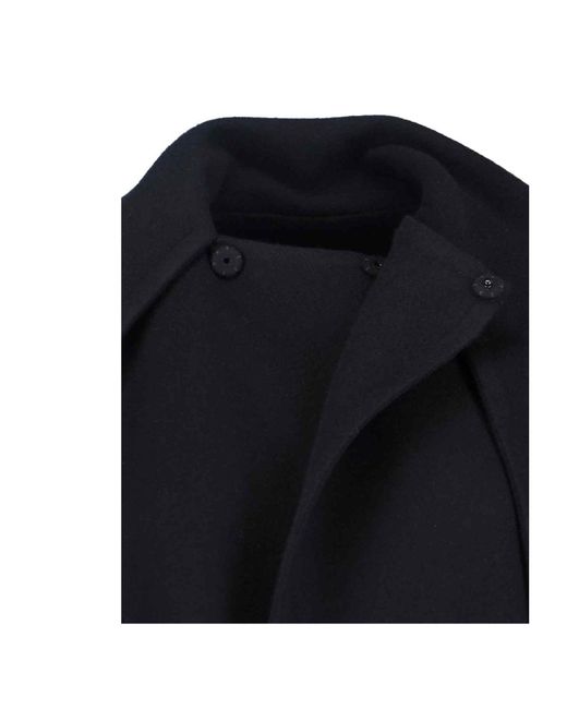 Balenciaga Scarf Detailed Coat in Black | Lyst