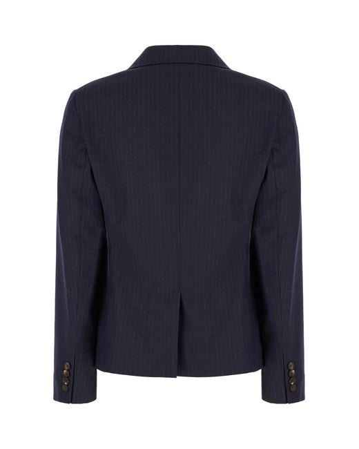 Max Mara Blue Single Breasted Blazer
