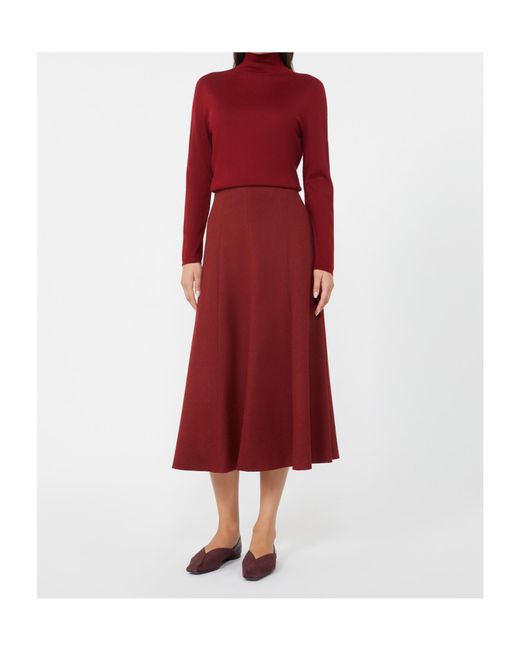 Max Mara Red Meana Turtleneck Knitted Jumper