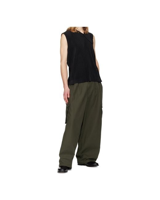 Homme Plissé Issey Miyake Black Pleated Vest for men