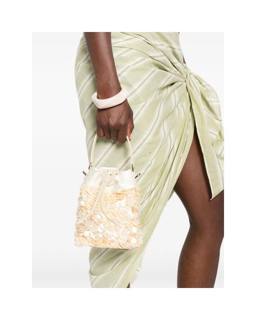 Staud Natural Mini Lila Bucket Bag