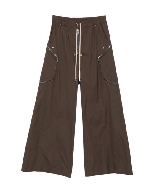 Rick Owens Brown Elastic Waist Casual Pants for men