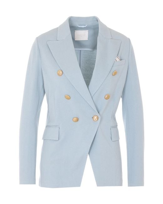 Circolo 1901 Blue Double-Breasted Blazer