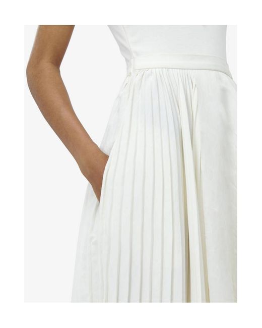Alexander McQueen White Cotton And Paper-Blend Maxi Dress
