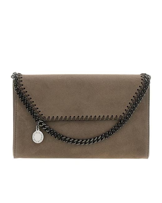 Stella McCartney Brown Falabella Charm Detail Shoulder Bag