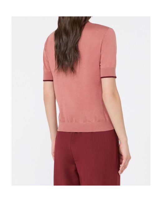 Max Mara Pink Short-Sleeved Knitwear