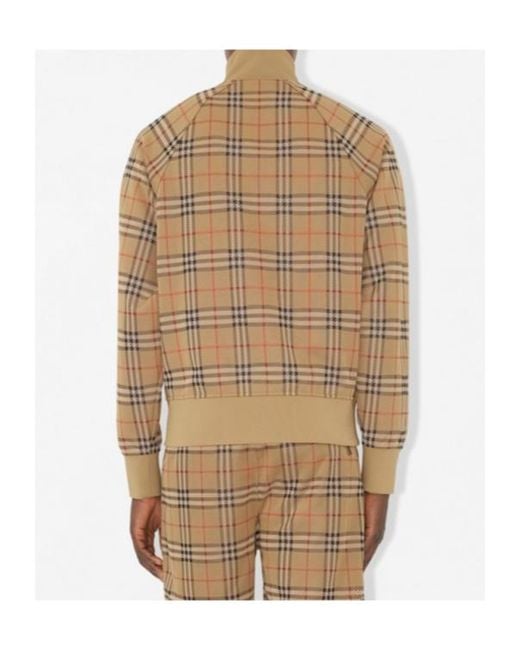 Burberry Brown Check Printed Zipped Bomber Jacket for men