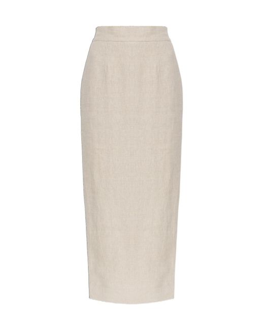 Posse White Emma Midi Skirt