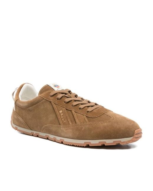Bally Brown Lace-Up Sneakers for men