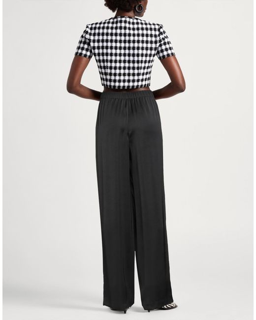 Rag & Bone Black Loose Solid Color Satin Trousers