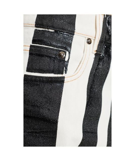 Versace Black Striped Jeans for men