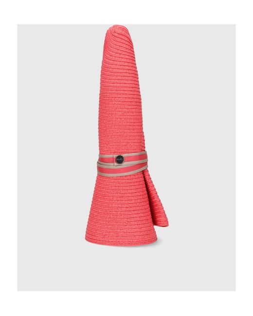 Borsalino Pink Giselle Braided Papier Hat