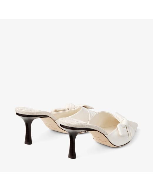 Jimmy Choo White Livi 65 Mules