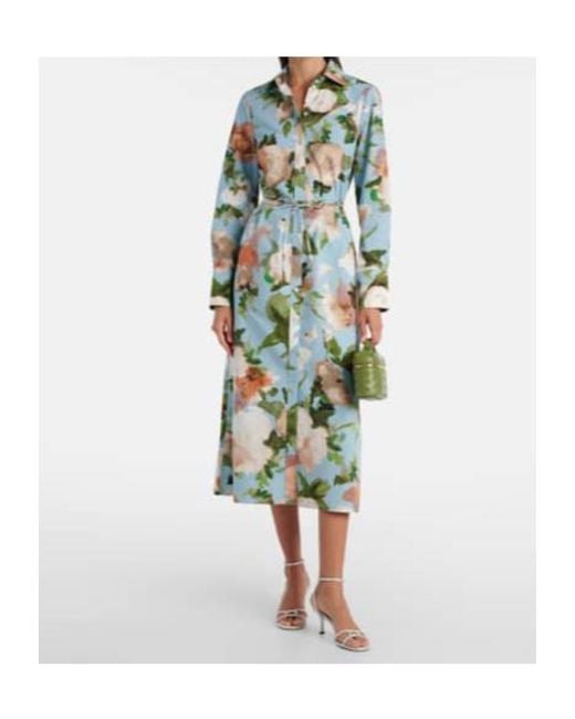 Erdem White Floral Shirt Dress