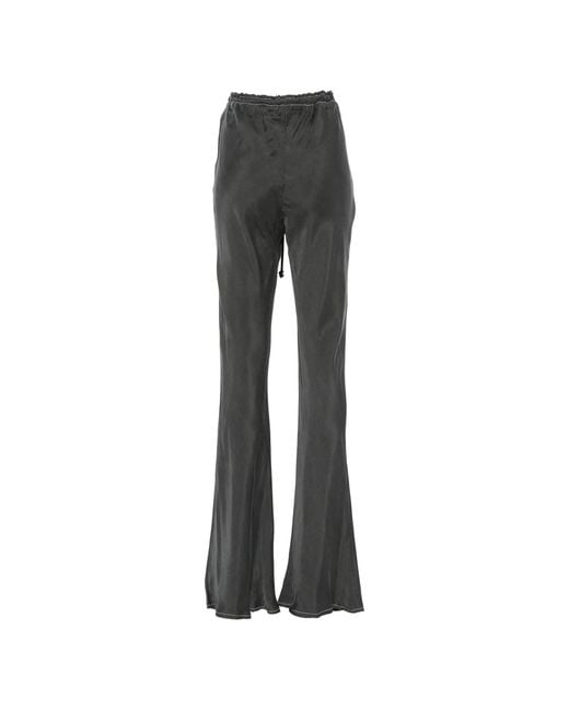Song For The Mute Gray Drawstring-Waist Flared Trousers