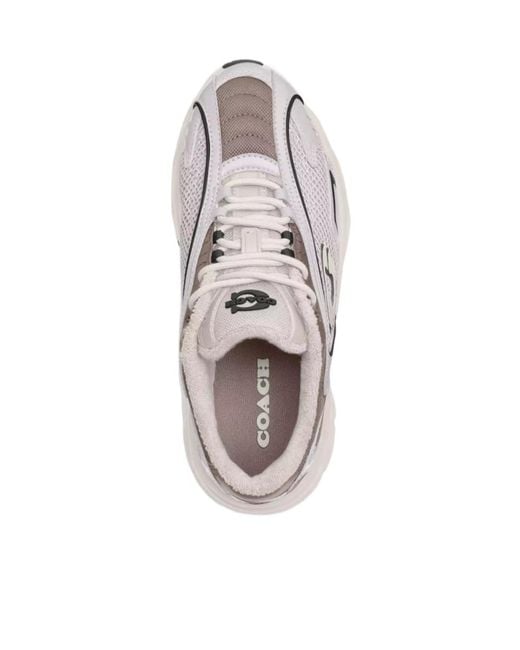 COACH White Bolt Runner Sneakers