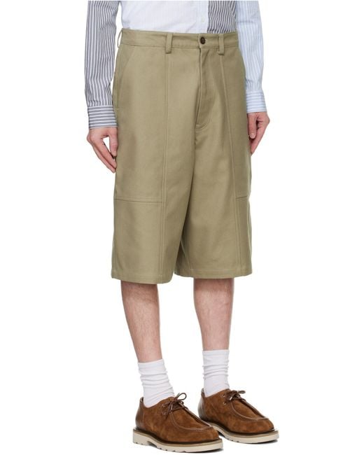 Maison Kitsuné Gray Embroidered Logo Short for men