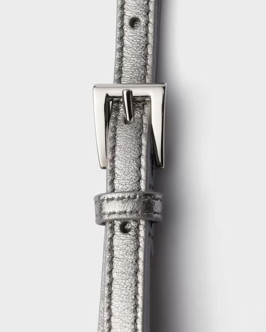 Prada White Nappa Leather Belt