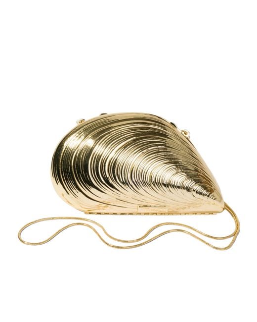 Jonathan Simkhai Natural Bridget Shell-Shapped Clutch