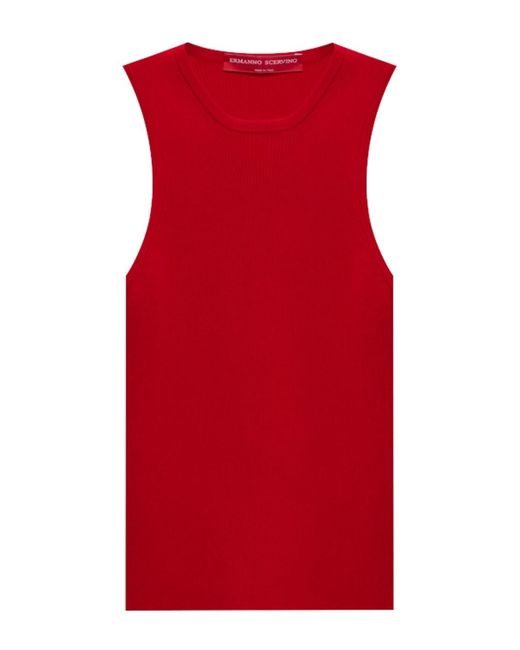 Ermanno Scervino Red Sleeveless Vest