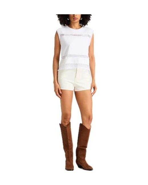 Rag & Bone White Solidcolor Knit Sleeveless Top