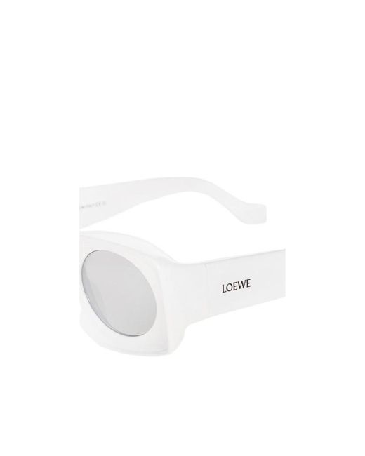 Loewe White Paula's Ibiza Original Rectangular Frame Sunglasses