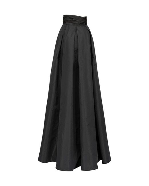 Pinko Black Belted A-Line Skirt