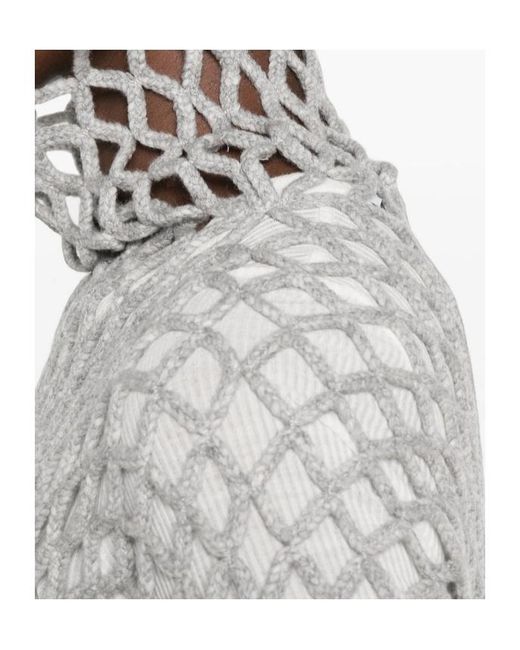 Sportmax Gray Open-Knit Top