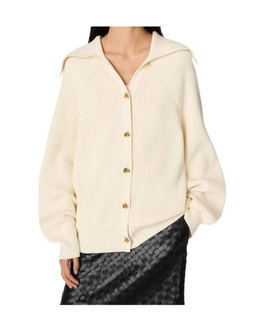 Bottega Veneta Natural Long Sleeved Knitted Cardigan