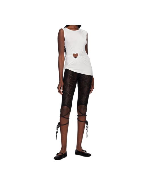 Ambush White Heart-Shaped Pattern Vest