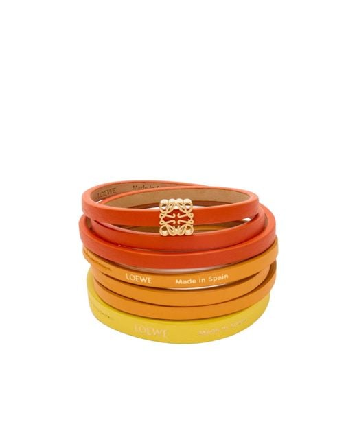 Loewe Orange Twist Double Bracelet