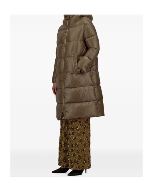 Herno Green Quilted Hooded Down Jacket