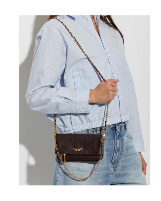 Zadig & Voltaire Black Mini Rock Nano Clutch Bag