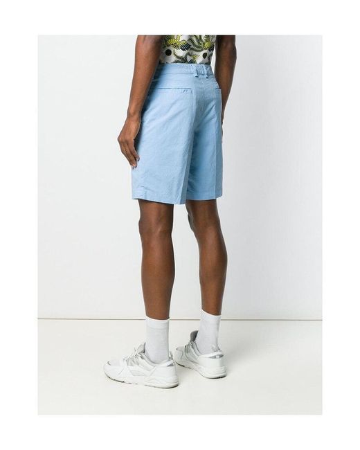KENZO Blue Slim Straight Shorts for men