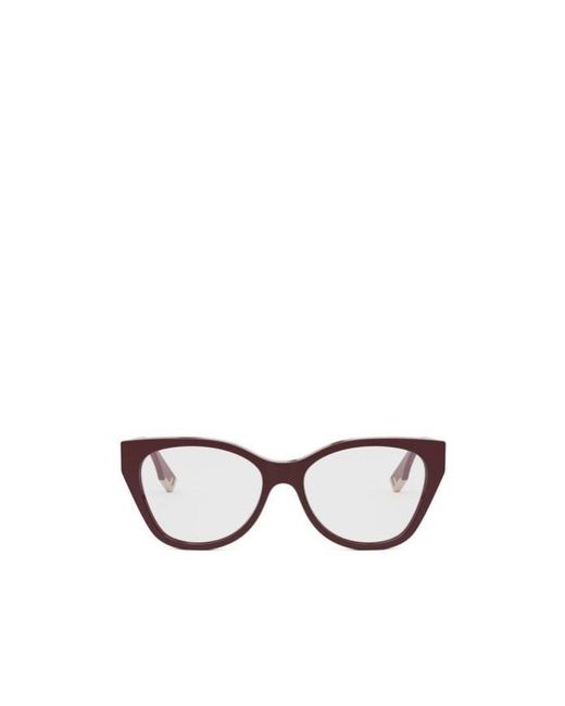 Fendi White Eyewear Cat-Eye Frame Glasses