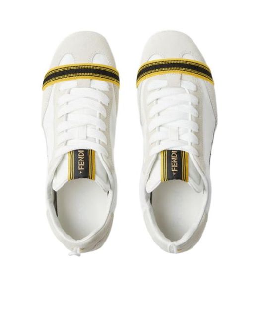 Fendi White Wrap Sneakers