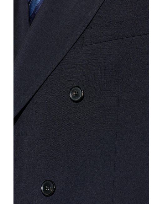 Paul Smith Blue Double-Breasted Suit for men