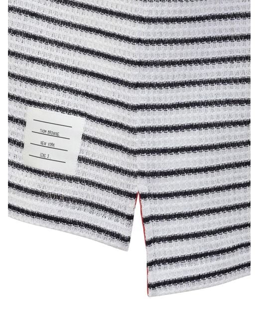 Thom Browne Blue Striped Crewneck T-Shirt for men