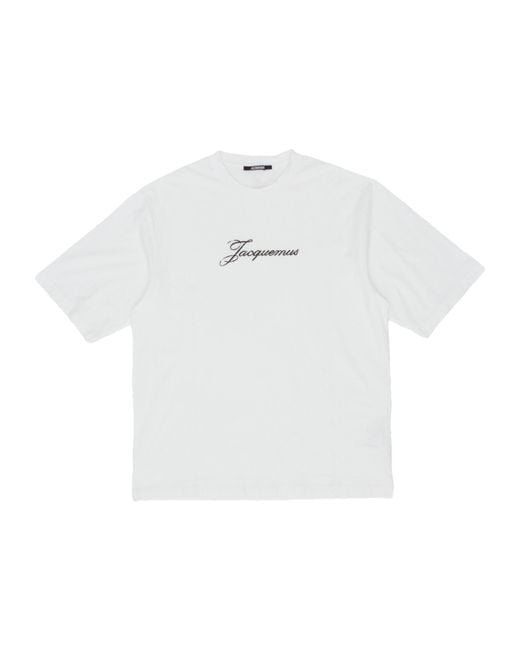 Jacquemus White Short-Sleeved T-Shirt for men