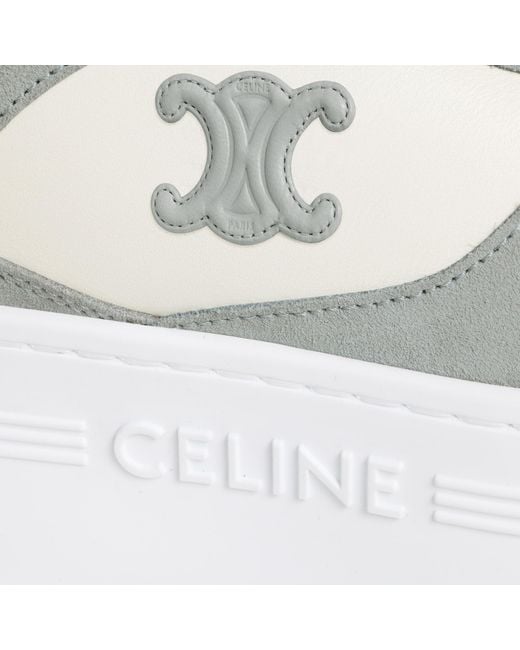 Céline White Block Wedge Sneaker