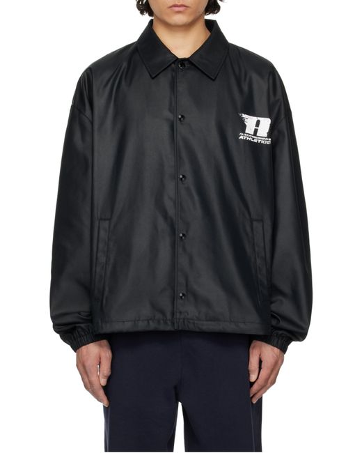 Alexander Wang Black Logo-Print Jacket for men