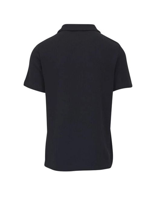 Vince Black Textured Polo Shirt for men