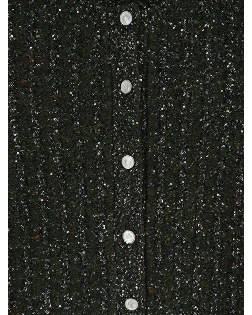 Dior Green Christian Sequinned Tweed Embroidered Cardigan