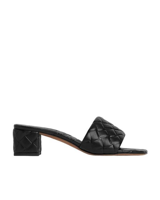 Bottega Veneta Black Amy Slip-On Mules