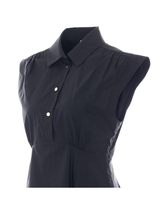 Liu Jo Blue Sleeveless Shirt Dress