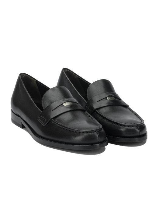 Tory Burch Black Round-Toe Loafers