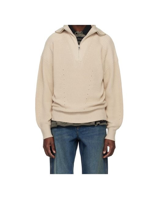 Isabel Marant Blue Benny Half-Zip Sweater for men